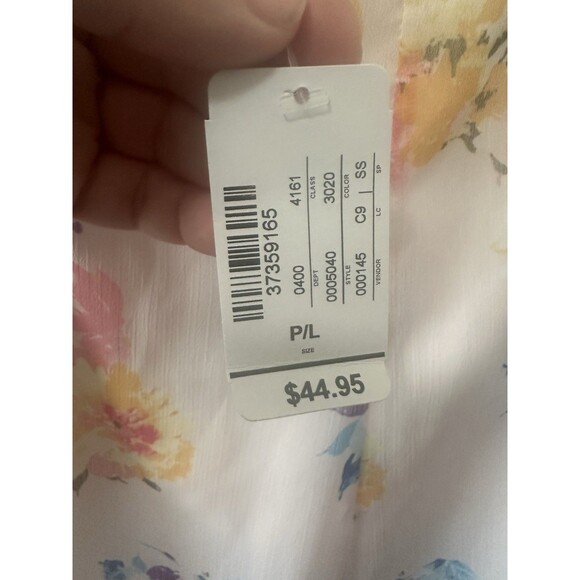 Christopher And Banks Large Petite Pink Floral Skirt Easter Church - Picture 3 of 4